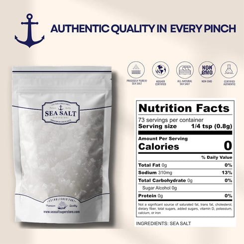 Flaky Sea Salt, Baja Fleur de Sel Flake Salt, Gourmet Finishing Salt Flakes for Cooking or Baking, 7 oz