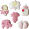 Royal Icing Decorations, Baby Girl, Gender Reveal Party, Baby Shower Edible Kosher