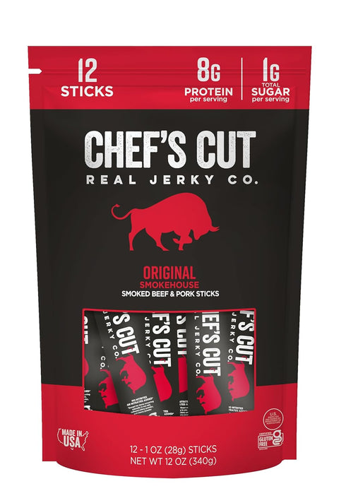 Chefs Cut Real Snack Sticks | High Protein Meat Snack, 8g Protein