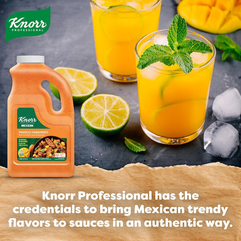 1 Pack 1 Knorr Professional Mango Habanero Sauce, Ready to Use Sauce for Foodservice, Gluten Free, Gallon