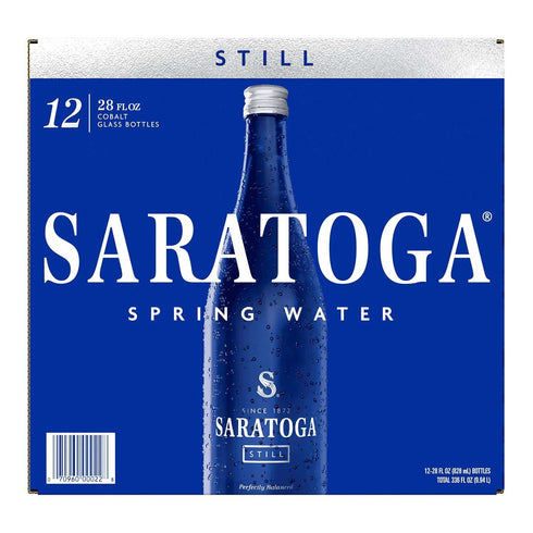 Generic 28 oz (Pack 12) Saratoga| Spring Water, Still (Non-Sparkling), fl Glass Bottles