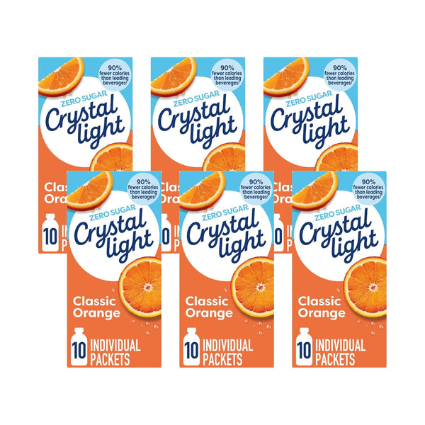 Crystal Light Drink Mix, Classic Orange,1.3 Oz( Pack of 6)
