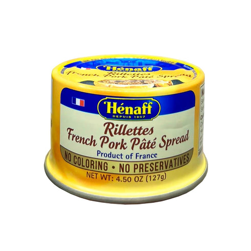 Hnaff (2 Pack, 9oz) Henaff French Imported Rillettes Pork Pate Spread Total