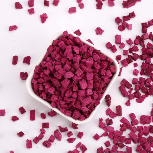 ZCFIKJ 5.3OZ/150G,Freeze Frozen Freeze Dried Dragon Fruit Cubes Dried Fruit Snacks No Added Sugars,Premium Dragon Fruit