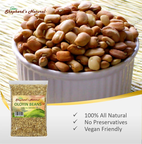 8 lbs. 128 oz. (2 4Ib Oloyin Honey Beans by Shepherd's Natural / x Bags). Offers a quality, easy-to-cook West African