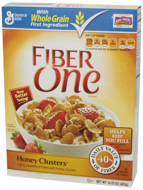General Mills 13.2 oz Cereals Fiber One Cereal, Strawberries and Vanilla Clusters