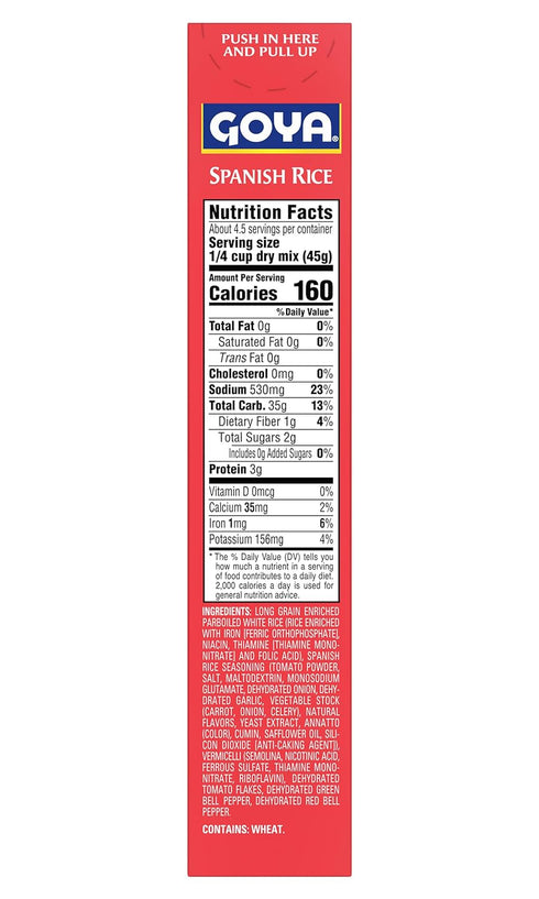 7 (Pack 12) Goya Foods Spanish Rice Mix, Ounce