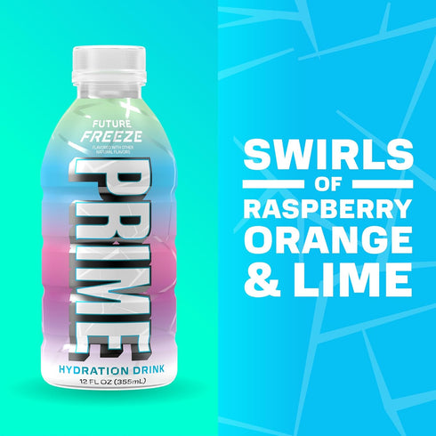 12 Oz, 15 Pack PRIME HYDRATION Variety, Dragonfruit Fusion, Orange Swirl, & Future Freeze Sports Drinks, Electrolyte