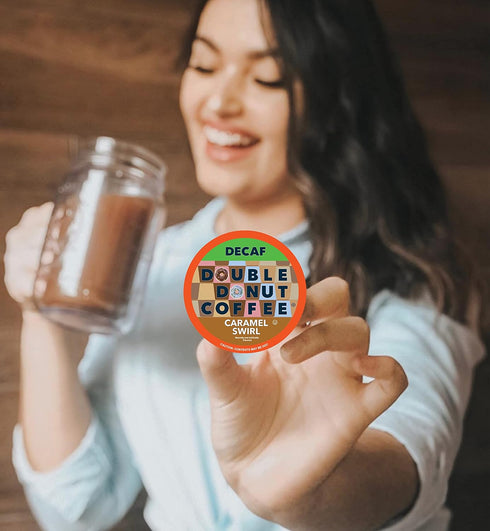 Pack 24 Count Double Donut Decaf Medium Roast Coffee Pods Variety