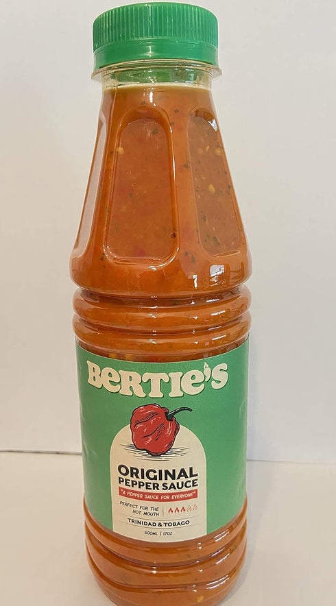 Bertie's Pepper Sauce - 500mL - Trinidad and Tobago