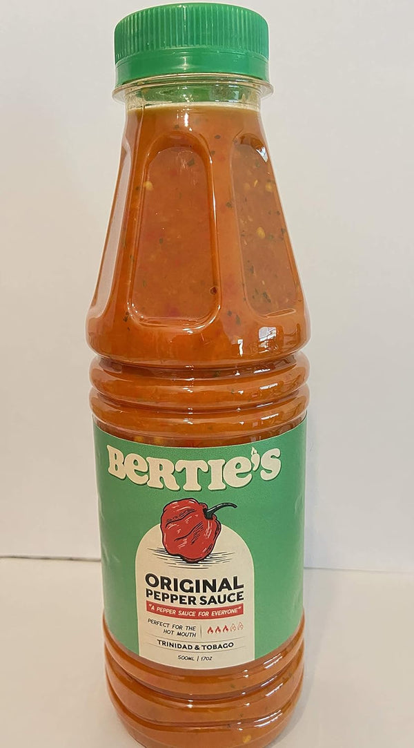 Bertie's Pepper Sauce - 500mL - Trinidad and Tobago