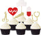 24pcs Nursing Cupcake Toppers, Glitter Medical RN Themed Cake Picks for Graduation Party Decorations