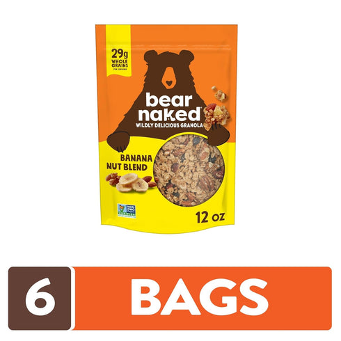 4.5lb (6 Count) Bear Naked, Granola, Banana Nut, Vegetarian and Non-GMO Project Verified, Case