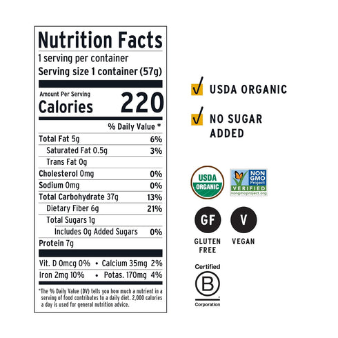 2oz (12 purely elizabeth Organic Original, Oatmeal Cups Meals), Gluten-Free, Instant, Overnight
