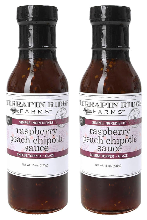 Terrapin Ridge Farms Raspberry Peach Chipotle Sauce Sweet & Smoky BBQ Glaze