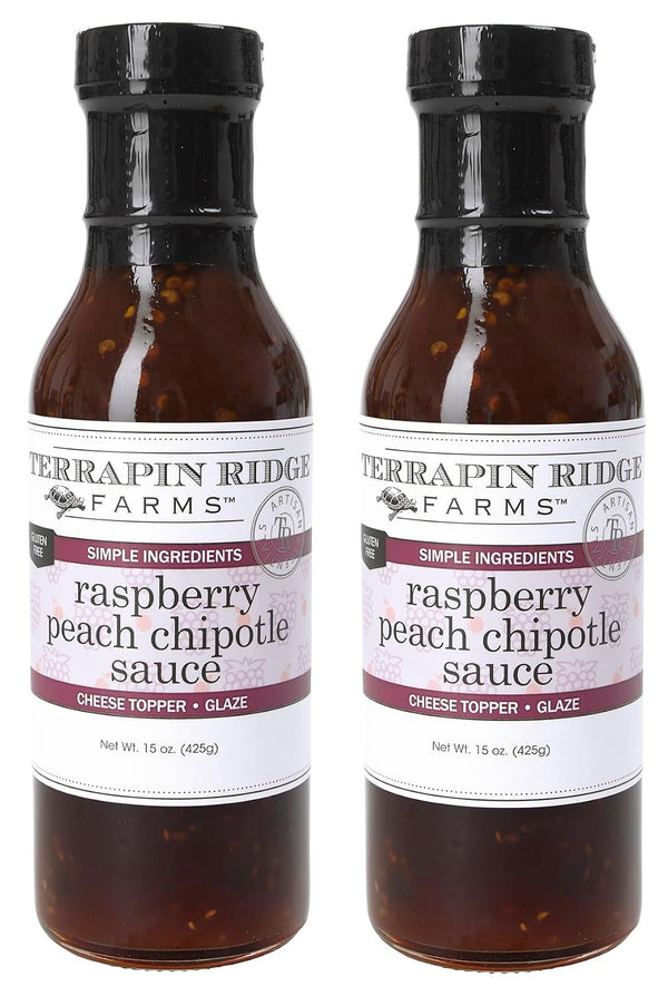 Terrapin Ridge Farms Raspberry Peach Chipotle Sauce Sweet & Smoky BBQ Glaze