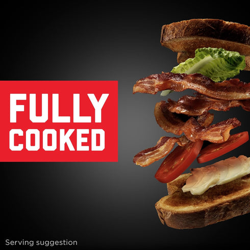 Pack 6.3oz (Pack 3) HORMEL BLACK LABEL Thick Cut Bacon, Fully Cooked Bacon, Gluten-Free Snacks, Family