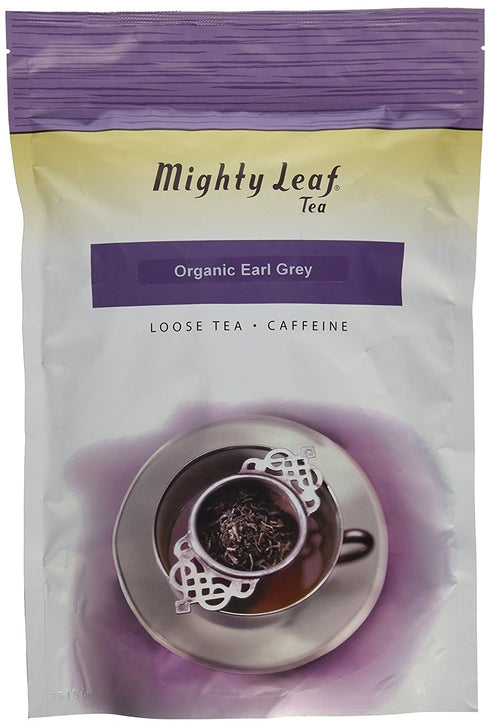 Mighty Leaf Organic Earl Grey Tea, 1 lb Loose Leaf Bag, Rich
