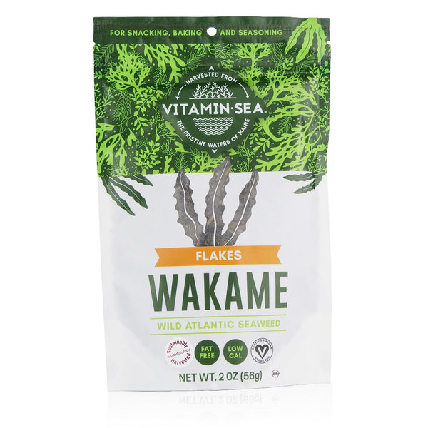 VITAMINSEA Wakame Dried Seaweed | Wild North Atlantic Seaweed for Snacking, Soups & Salads | 2 oz Flakes Rich in