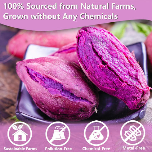 1LB/454g,Natural Premium Purple Sweet Potato Powder Purple Food Coloring,No Additives & Gluten Free.