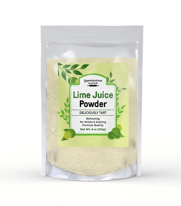 Unpretentious Lime Juice Powder, 8 oz, Light Lime Flavor, Non-GMO, Water Soluble