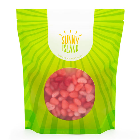 2-Pound Heart Jelly Beans | Bag | Pink & Red Candy Hearts | Cherry, Strawberry & Watermelon Flavors | Bulk Mini Candy