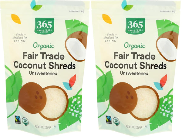 365 by Whole Foods Market, Organic Shredded Coconut, 8 Ounce (Pack of