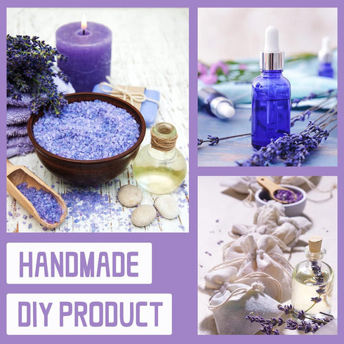 5oz/142g Olvvla - Dried Lavender Flowers - - Fragrant Food-Grade Lavender Buds - Perfect for Tea, Baking, Lemonade