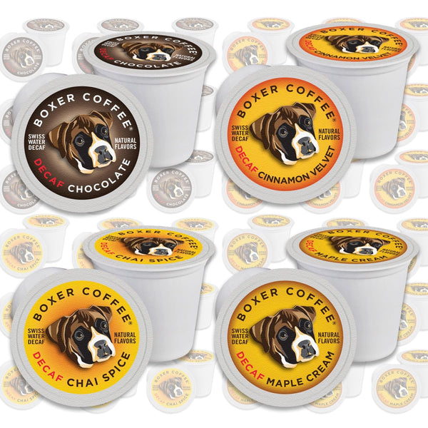 Boxer Coffee 48 Count Decaf Coffee Pods Swiss Water Process, Medium Roast