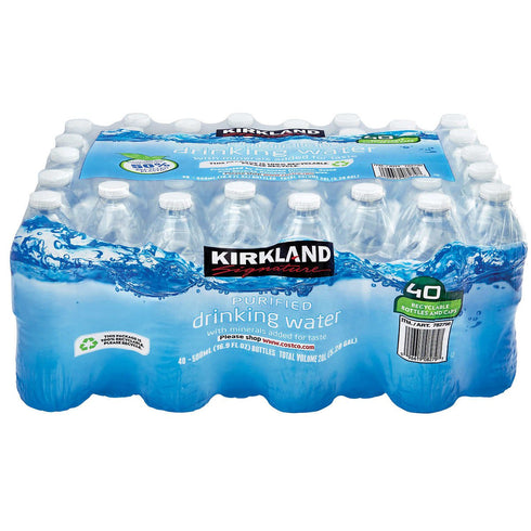 KIRKLAND Signature Purified Drinking Water, 16.9 Ounce, 40 Count