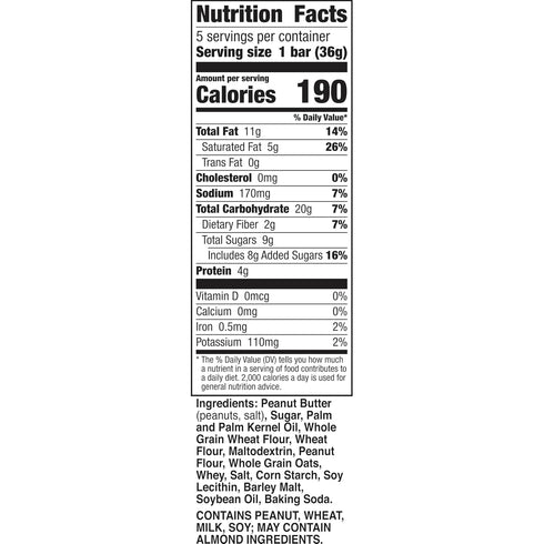 5 6.5 oz Nature Valley Crispy Creamy Wafer Bars, Pretzel Peanut Butter, Bars