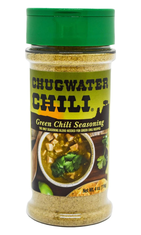 Chugwater Chili Gourmet Green Chili Seasoning Mix, 4oz Bottle | Wyoming State Championship Recipe | All Natural, Gluten