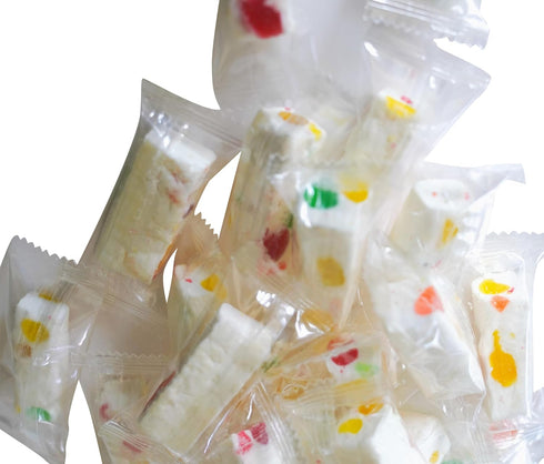 DM Sweets 1 lb Jube Nougats Chewy Candy | of Fruity Jelly Nougat Bites | Individually Wrapped Assorted Treats | Soft