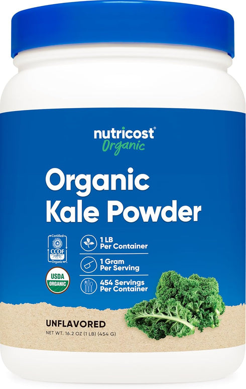 Nutricost Organic Kale Powder 1LB - All Natural, Non-GMO, Gluten Free, Certified