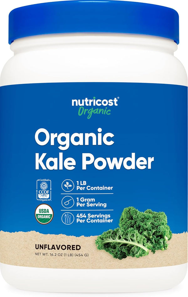 Nutricost Organic Kale Powder 1LB - All Natural, Non-GMO, Gluten Free, Certified