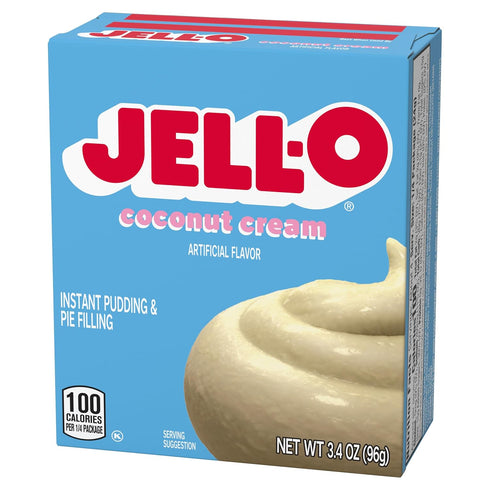 Jell-O Instant Coconut Cream Pudding & Pie Filling, 3.4 oz Boxes, Pack of 6