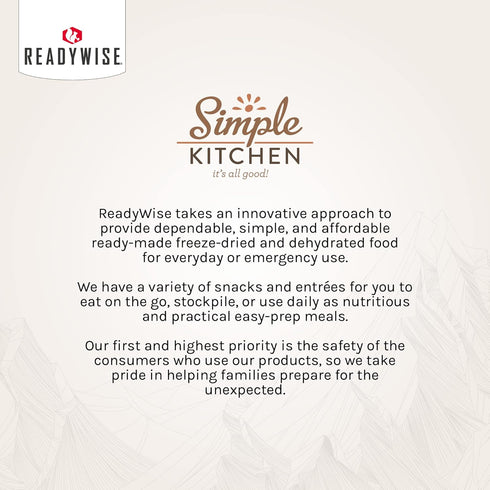 17 1 Pack READYWISE - Simple Kitchen, Minestrone Soup Mix, Servings, MRE, Vegetarian, Food, Soup Mix, for Events