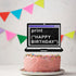 Black Glitter Print Computer Cake Topper, IT Theme Decor Supplies for Boys Girls Birthday Party