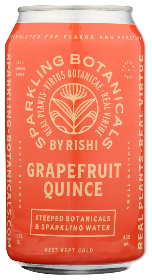 Rishi Tea Grapefruit Quince Sparkling Beverage, Gluten Free, Non GMO, 12 Fluid