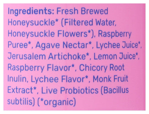 12 Wild Wonder Organic Raspberry Lychee Sparkling Probiotic Drink, FZ