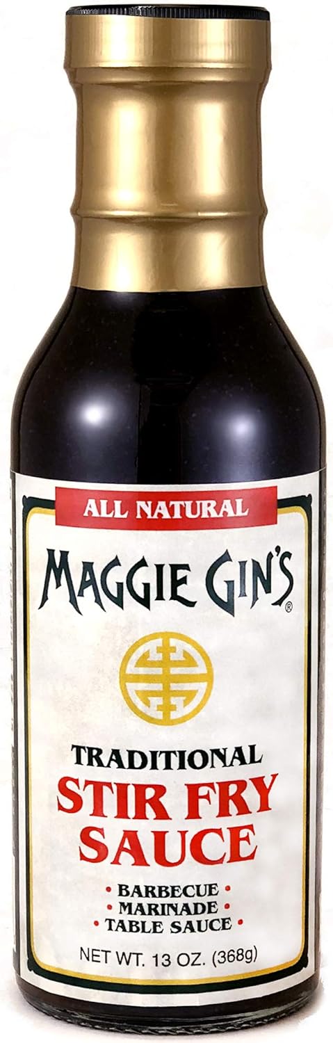 MAGGIE GIN'S 6 13 oz. Traditional Stir Fry Sauce | All-Natural | Low Sodium Marinade | x bottles by Maggie Gin