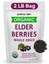 Organic Elderberries Dried Bulk | Whole European Elderberry Dried, Wildcrafted All Natural