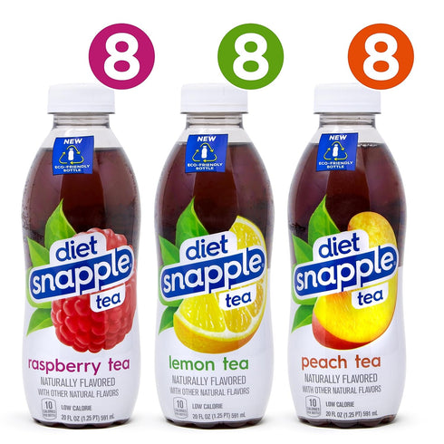 Pack 20oz. 24PK (220-02043) Diet Snapple Ice Tea Variety