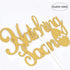 Hatching Soon Pregnancy Cake Topper, Double Sided Gold Glitter Farm Themed Dinosaur Baby Shower Decorations