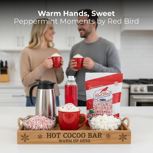 46 oz 3 lb Red Bird Peppermint Puffs Bag and Red Bird Crushed Peppermint Candy Tub Bundle, Gluten-Free Kosher Candy