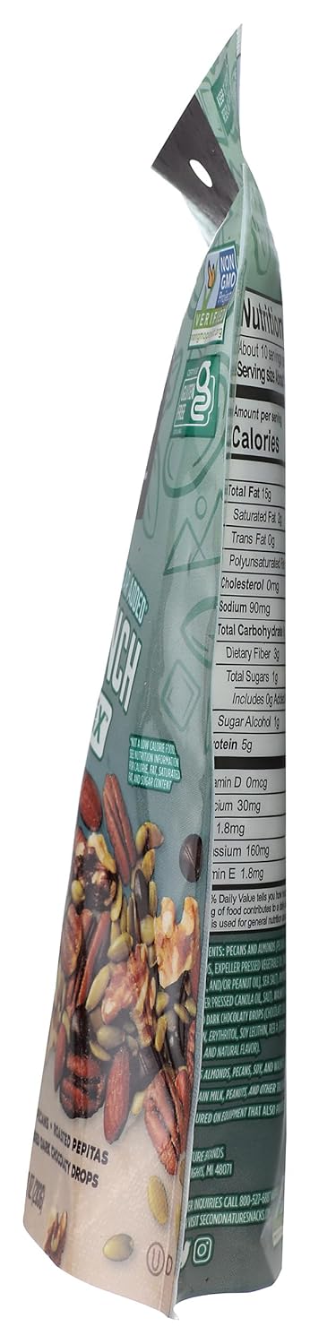 10 oz Pack 1 Second Nature Keto Crunch Smart Snack Mix, Resealable Pouch, of Certified Gluten-Free Snack