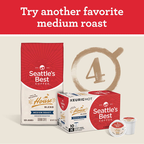 12 (Pack 6) Seattle's Best Coffee Portside Blend Medium Roast Whole Bean Coffee | Ounce Bags