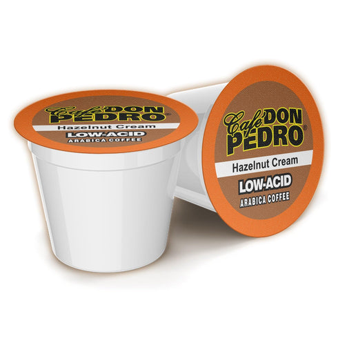 Cafe Don Pedro Hazelnut Cream Low Acid Coffee Pods - Compatible with