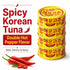 4.76 oz (135g) 4 Pack Double Hot Pepper Tuna, Korean Spicy Canned Tuna with Chili Pepper Sauce, High Protein Seafood