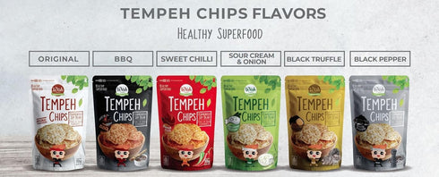Woh (Pack 2) Tempeh Chips Fermented Soy Bean Original